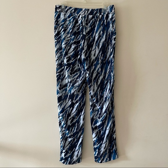 Blue Multicolor Drawstring Casual Pants - Picture 3 of 6